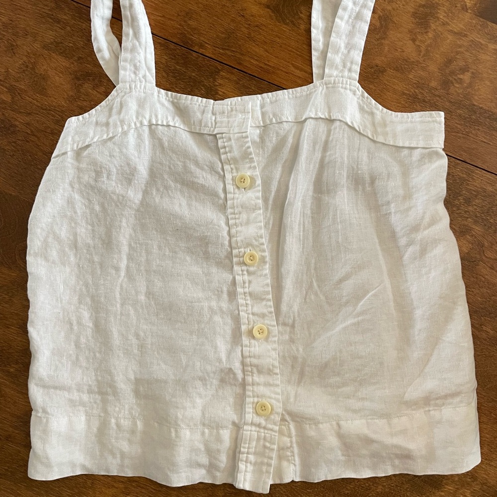 cool linen button up tank